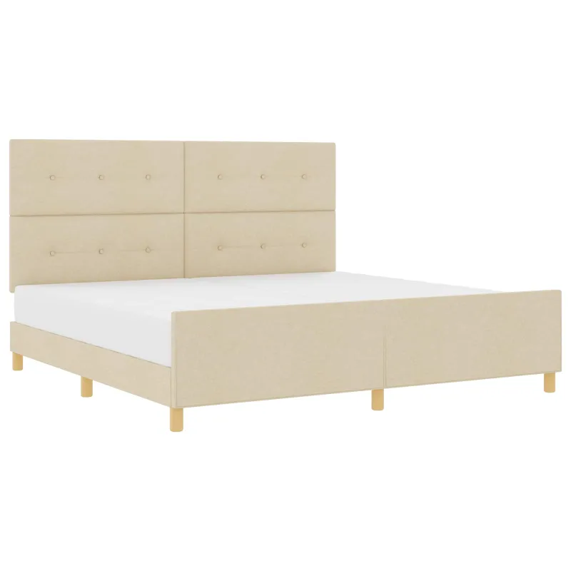 Lovos rėmas su galvūgalio Kreminė 200 x 200 cm audinys