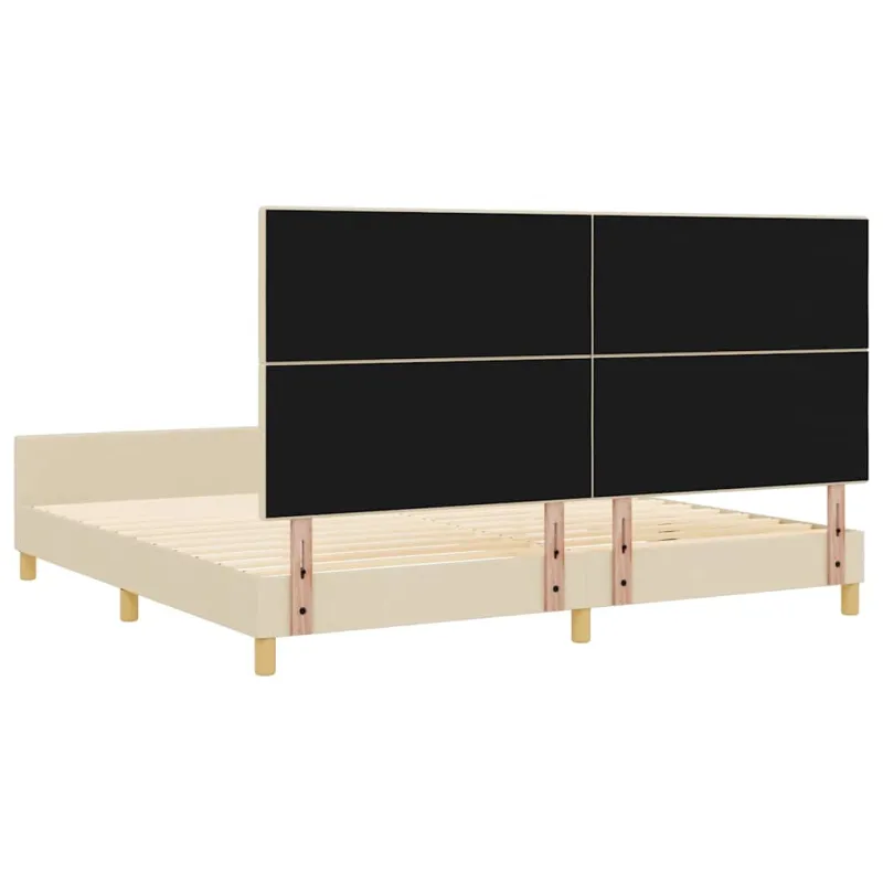 Lovos rėmas su galvūgalio Kreminė 200 x 200 cm audinys