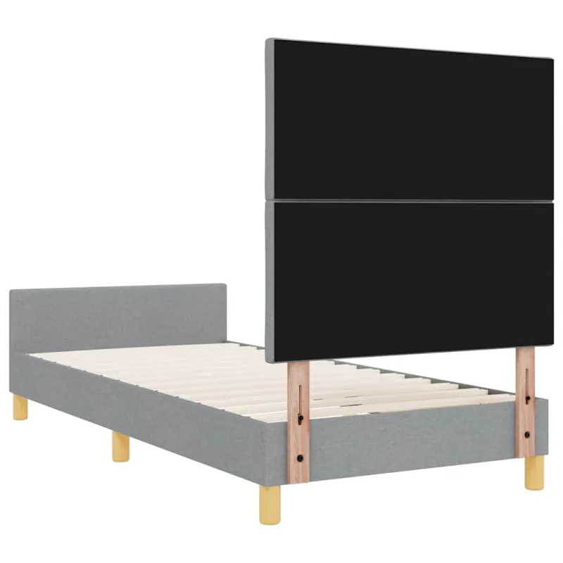Lovos rėmas su galvūgalio Šviesiai pilka 100 x 200 cm audinys