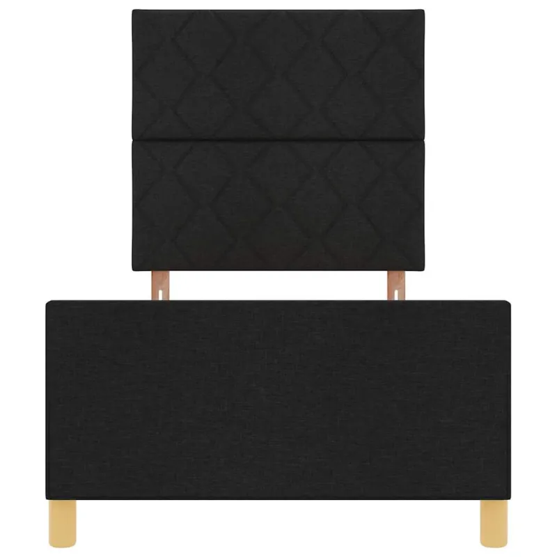 Lovos rėmas su galvūgalio Juoda 100 x 200 cm audinys