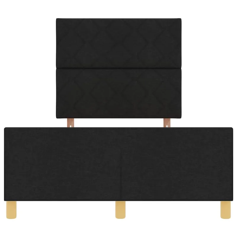 Lovos rėmas su galvūgalio Juoda 120 x 200 cm audinys