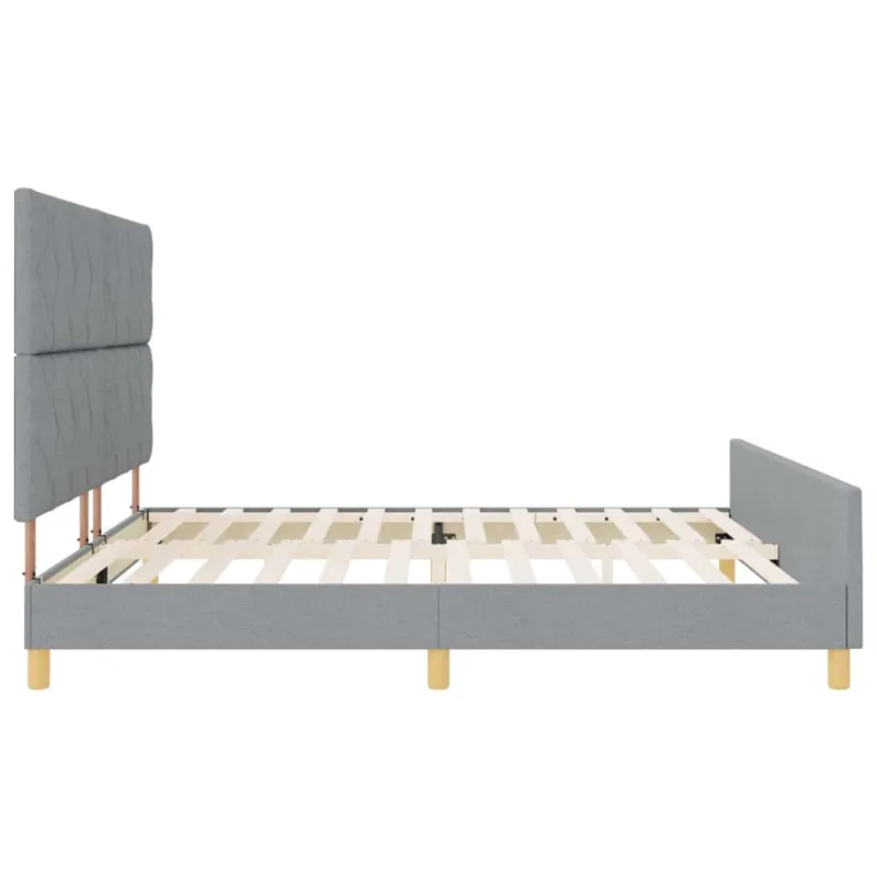 Lovos rėmas su galvūgalio Šviesiai pilka 200 x 200 cm audinys