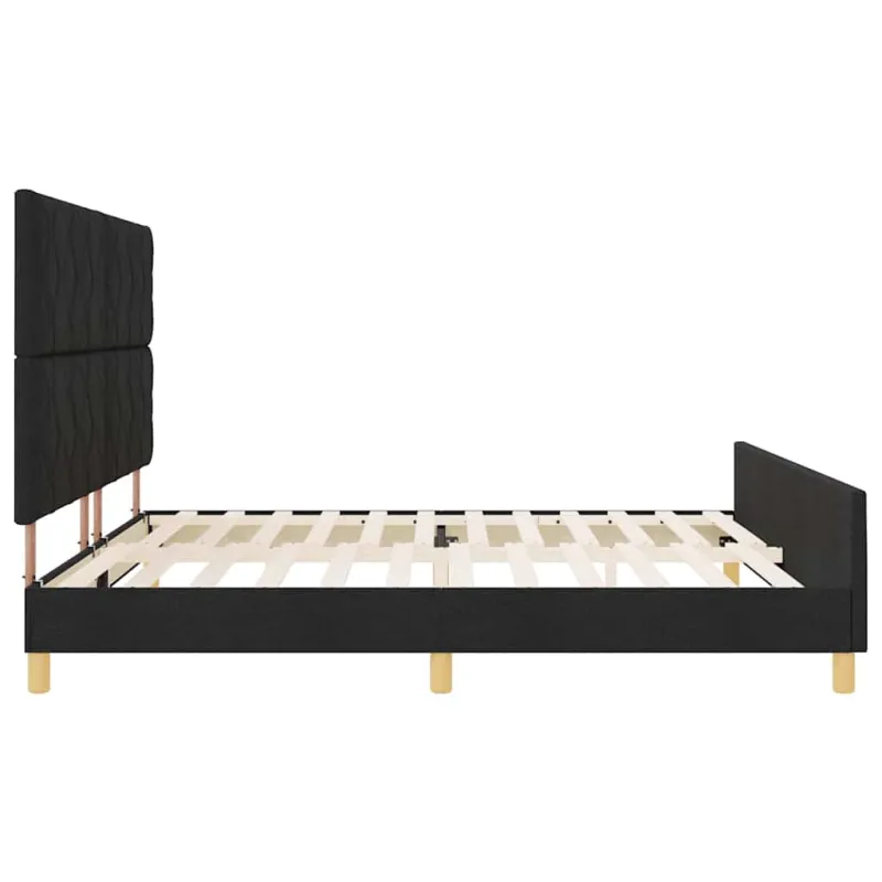Lovos rėmas su galvūgalio Juoda 200 x 200 cm audinys
