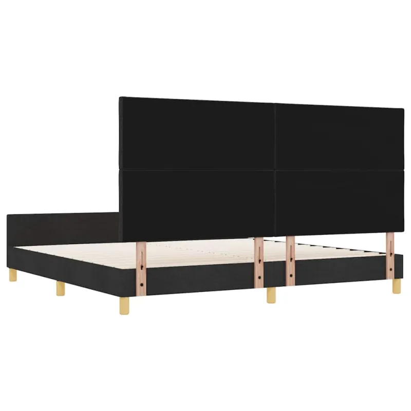 Lovos rėmas su galvūgalio Juoda 200 x 200 cm audinys