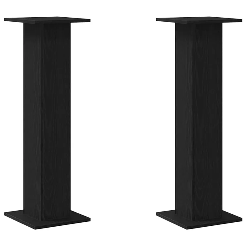 Augalų stovas 2 pcs Juodas ąžuolas 30 x 30 x 95 cm