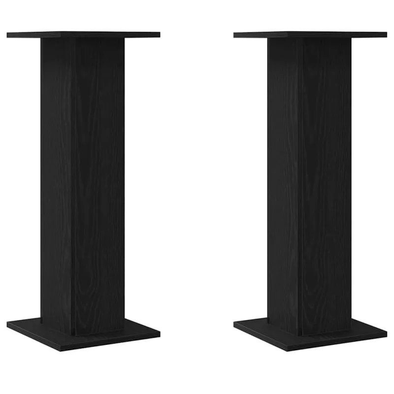 Augalų stovas 2 pcs Juodas ąžuolas 30 x 30 x 80 cm