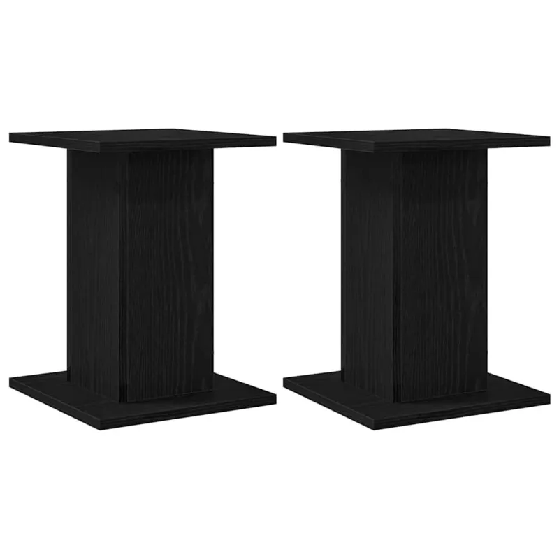 Augalų stovas 2 pcs Juodas ąžuolas 30 x 30 x 40 cm