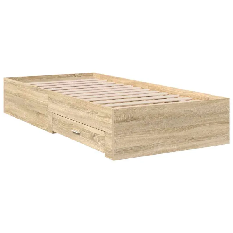 Lovos rėmas su stalčių Ruda 90 x 190 cm Apdirbta mediena
