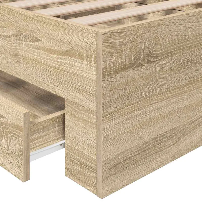 Lovos rėmas su stalčių Ruda 90 x 190 cm Apdirbta mediena