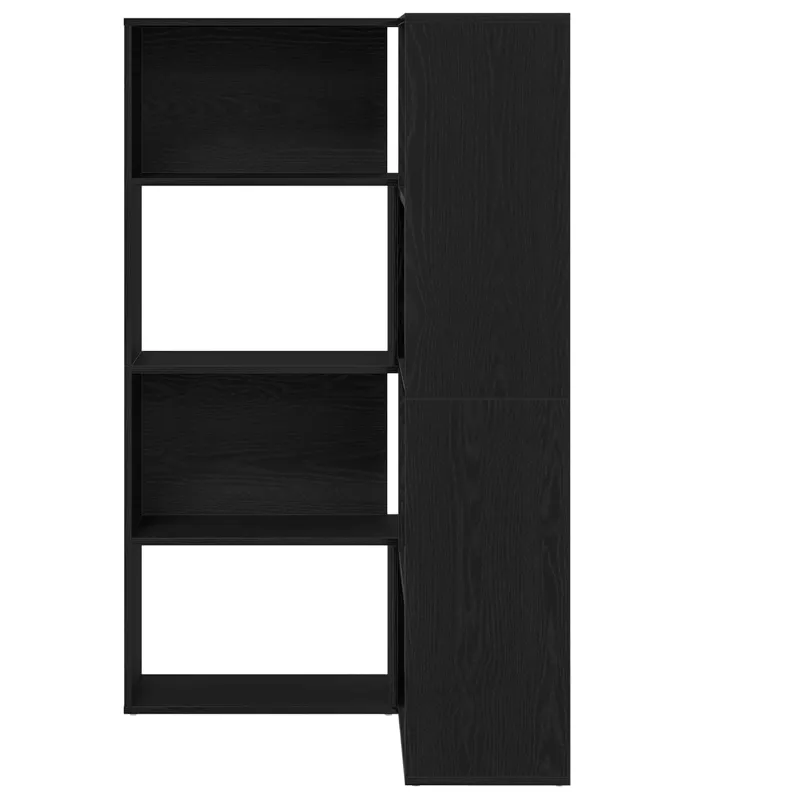 Spinta 2 pcs Juodas ąžuolas 85 x 85 x 140 cm Apdirbta mediena