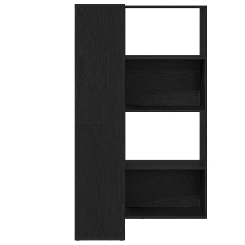 Spinta 2 pcs Juodas ąžuolas 85 x 85 x 140 cm Apdirbta mediena