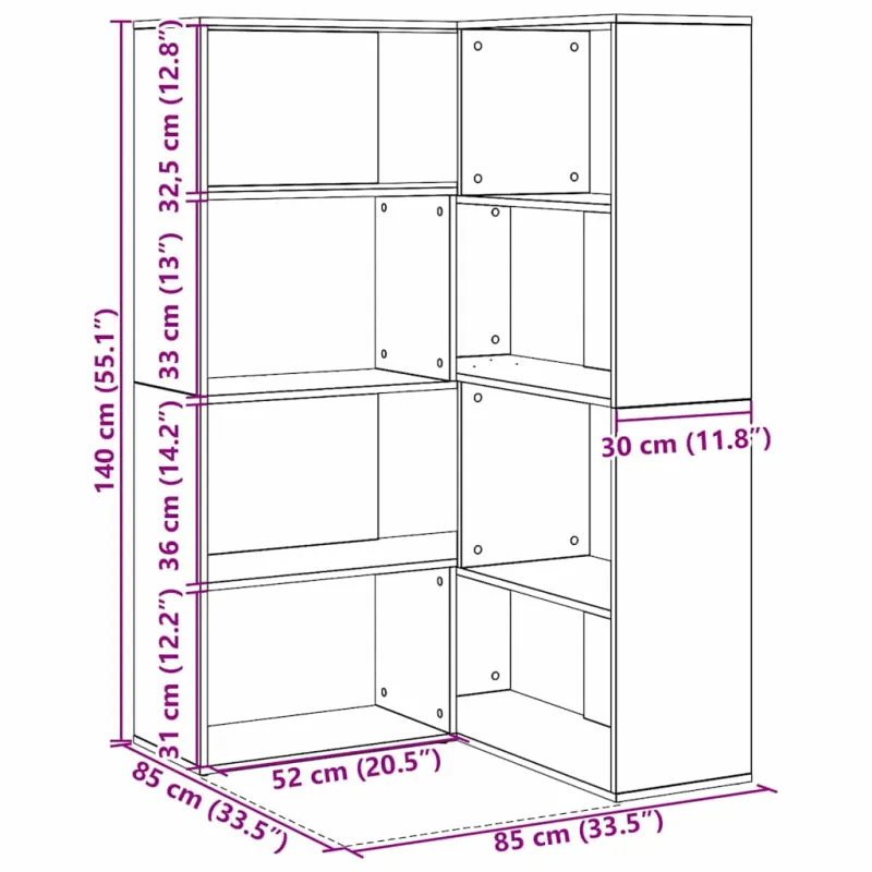 Spinta 2 pcs Juodas ąžuolas 85 x 85 x 140 cm Apdirbta mediena