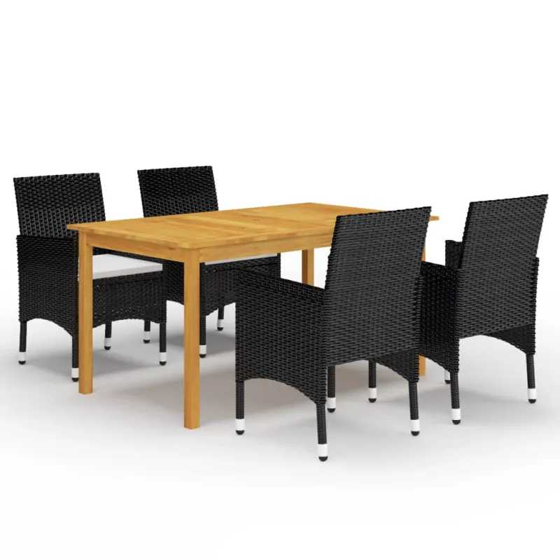 Sodo ruokailuryhmä, 5 osaa, musta (147876+2x46065)
