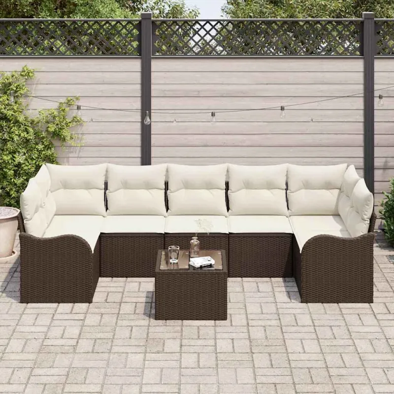 Sodo Sofų Rinkinys Ruda 55 x 55 x 37 cm poliratanas