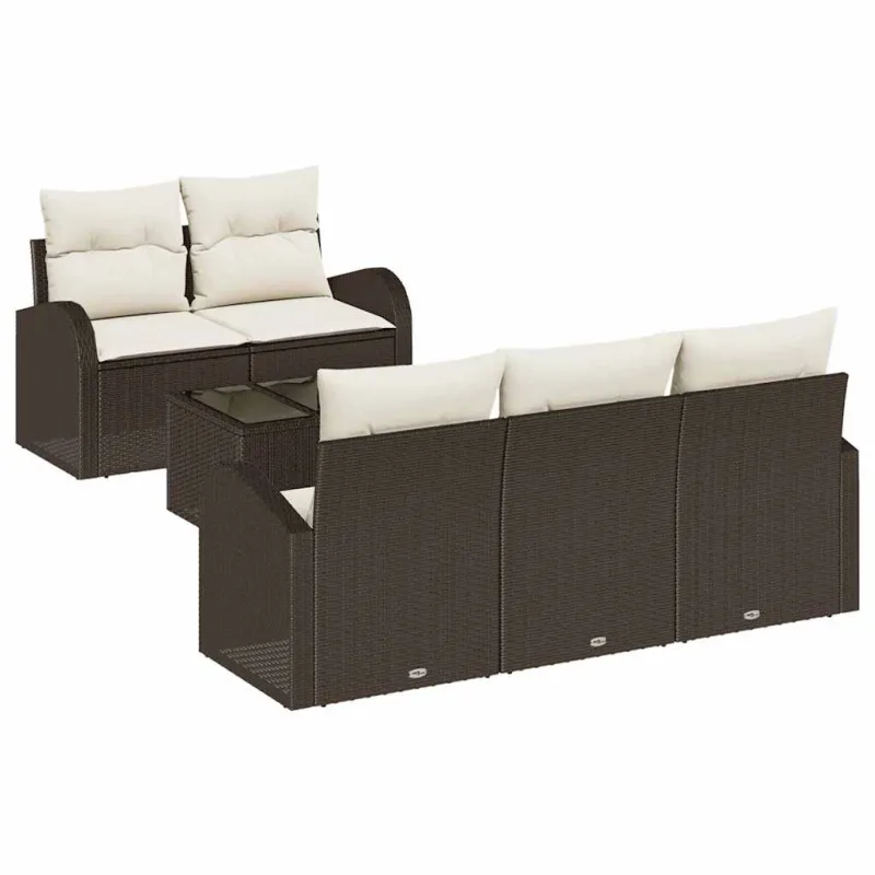 Sodo Sofų Rinkinys Ruda 55 x 55 x 37 cm poliratanas