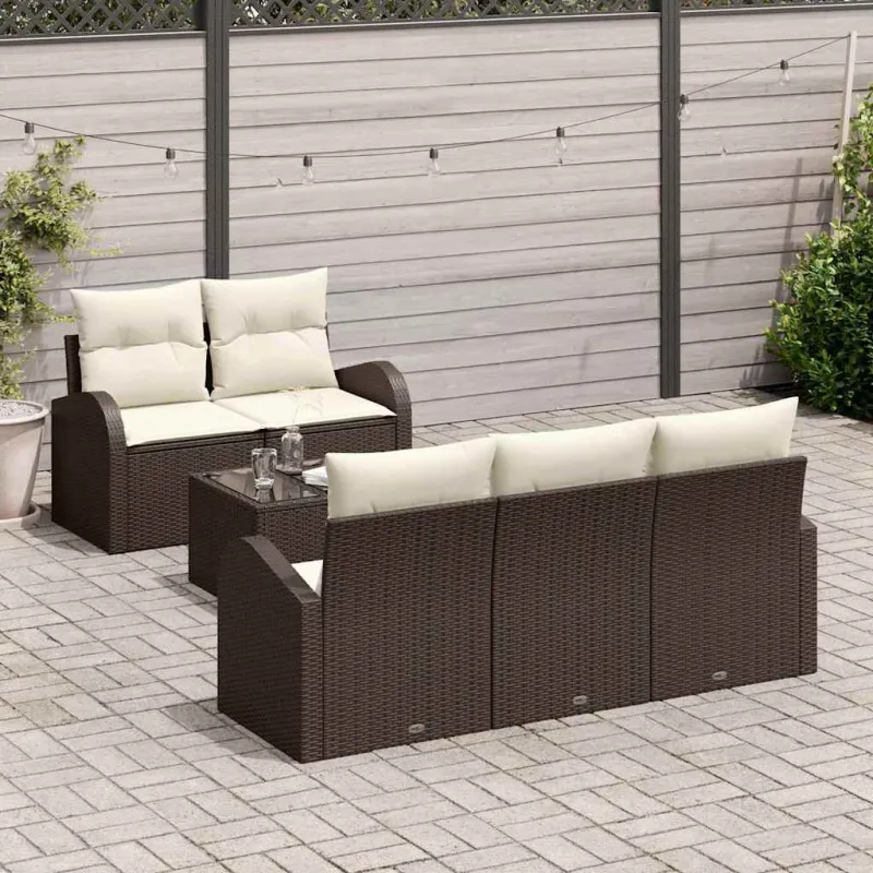 Sodo Sofų Rinkinys Ruda 55 x 55 x 37 cm poliratanas