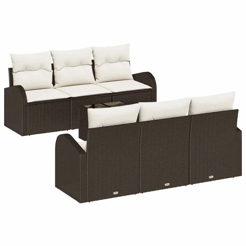 Sodo Sofų Rinkinys Ruda 55 x 55 x 37 cm poliratanas