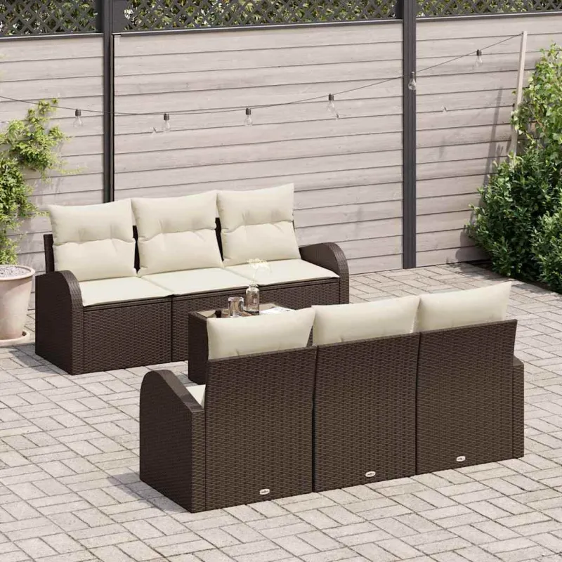 Sodo Sofų Rinkinys Ruda 55 x 55 x 37 cm poliratanas