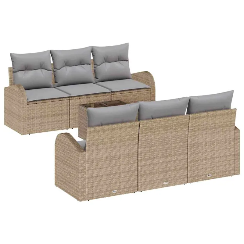 Sodo Sofų Rinkinys Smėlio 55 x 55 x 37 cm poliratanas