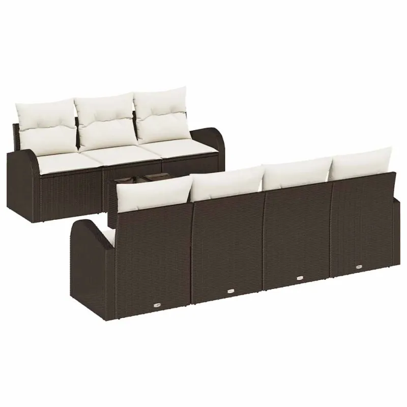Sodo Sofų Rinkinys Ruda 55 x 55 x 37 cm poliratanas