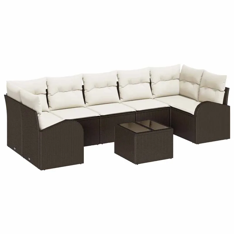 Sodo Sofų Rinkinys Ruda 55 x 55 x 37 cm poliratanas
