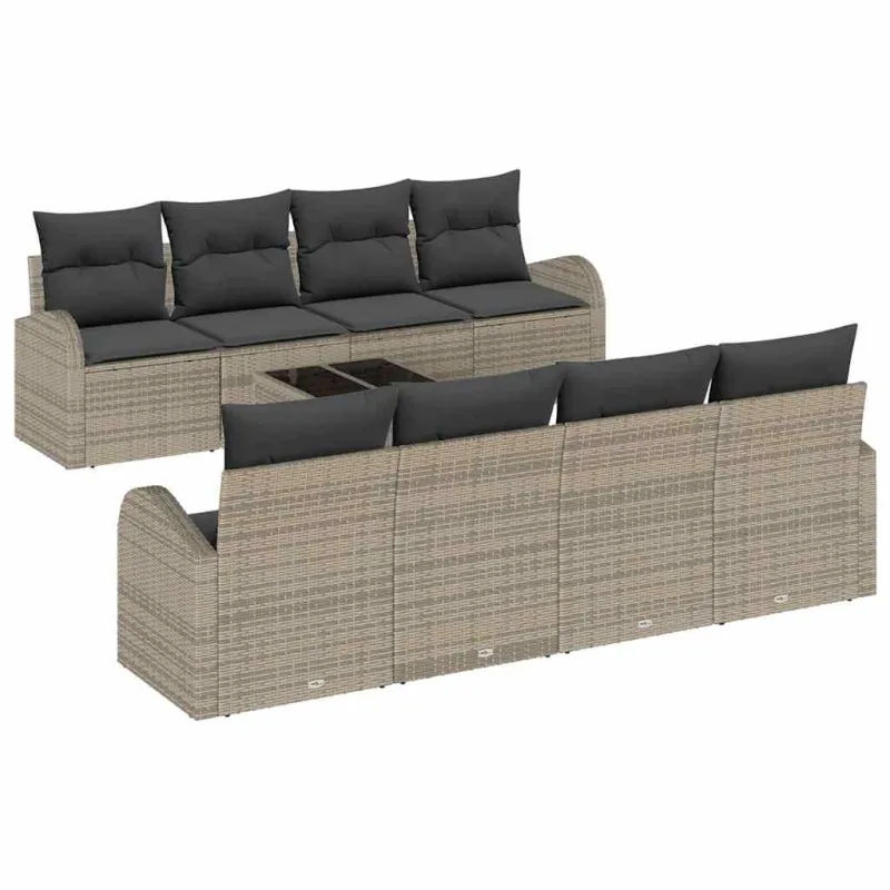 Sodo Sofų Rinkinys Pilka 55 x 55 x 37 cm poliratanas