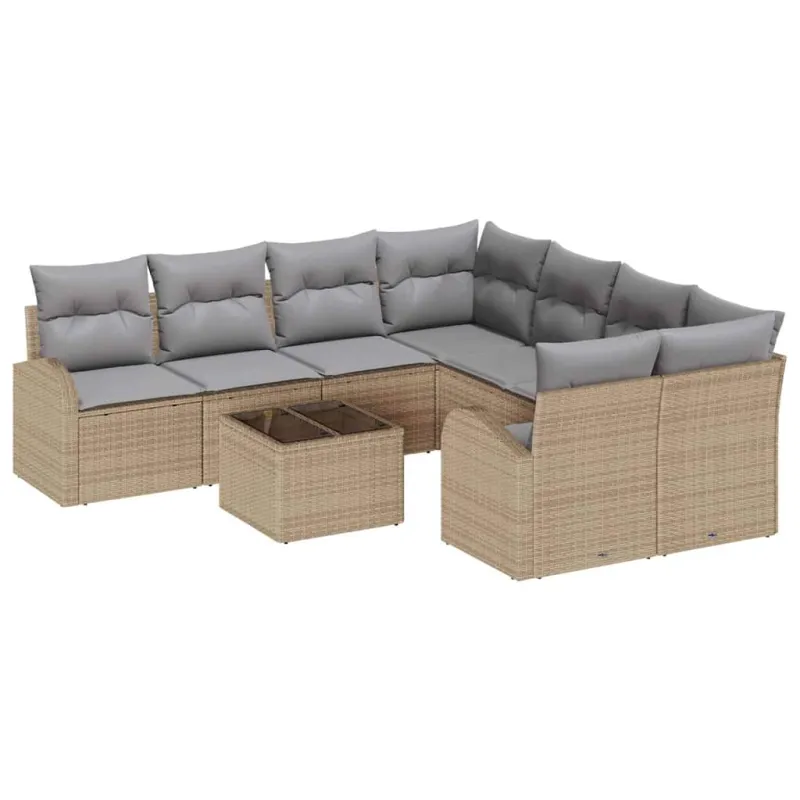 Sodo Sofų Rinkinys Smėlio 55 x 55 x 37 cm poliratanas