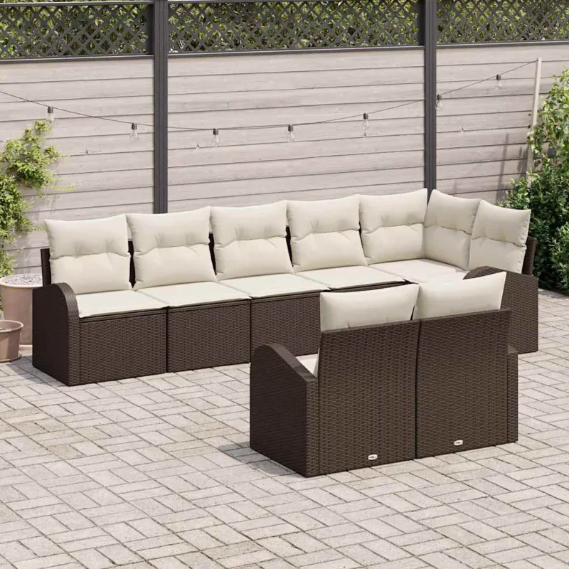 Sodo Sofų Rinkinys 8 pcs poliratanas