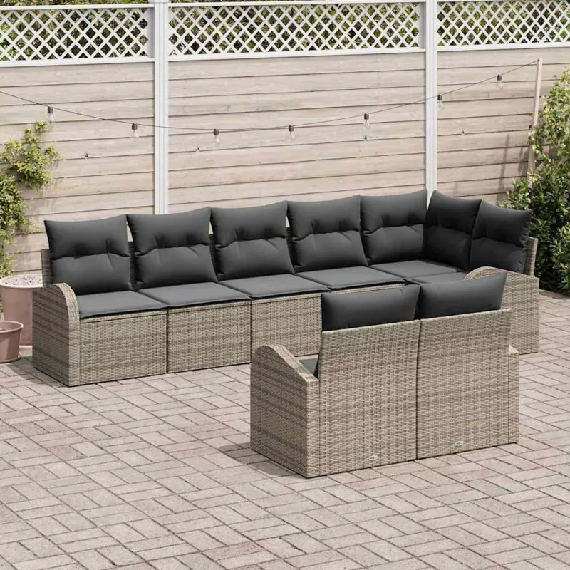 Sodo Sofų Rinkinys 8 pcs poliratanas
