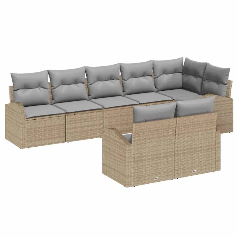 Sodo Sofų Rinkinys 8 pcs poliratanas