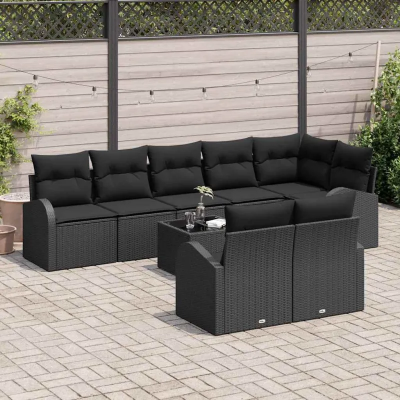 Sodo Sofų Rinkinys 9 pcs poliratanas