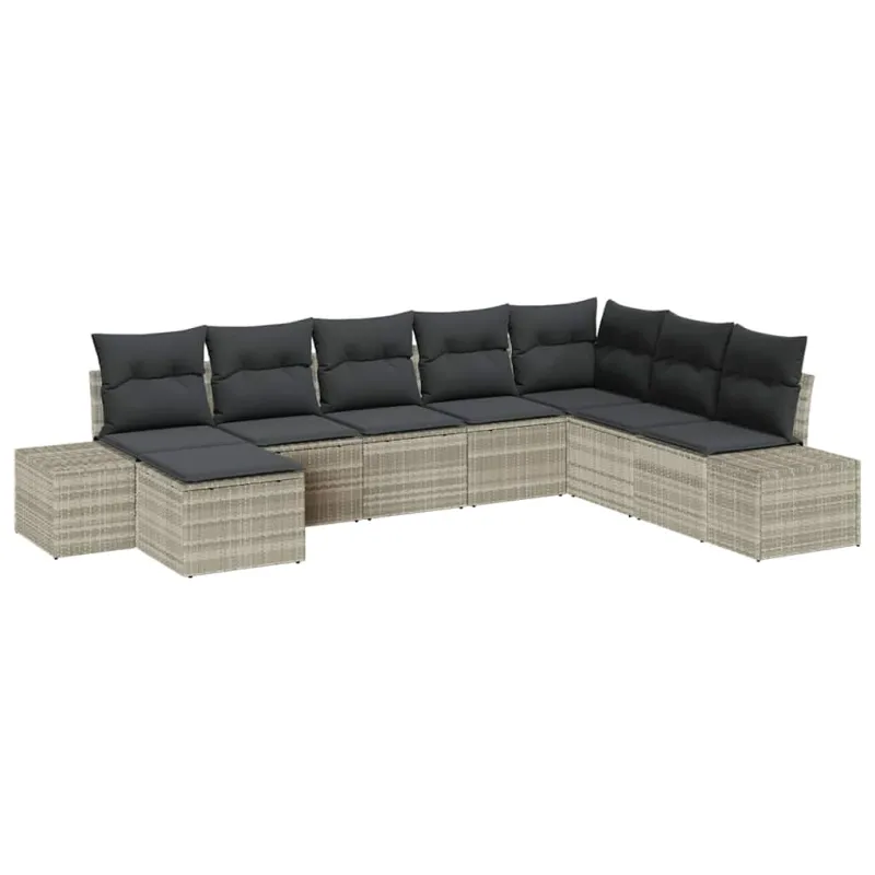 Sodo Sofų Rinkinys su pagalve 8 pcs poliratanas