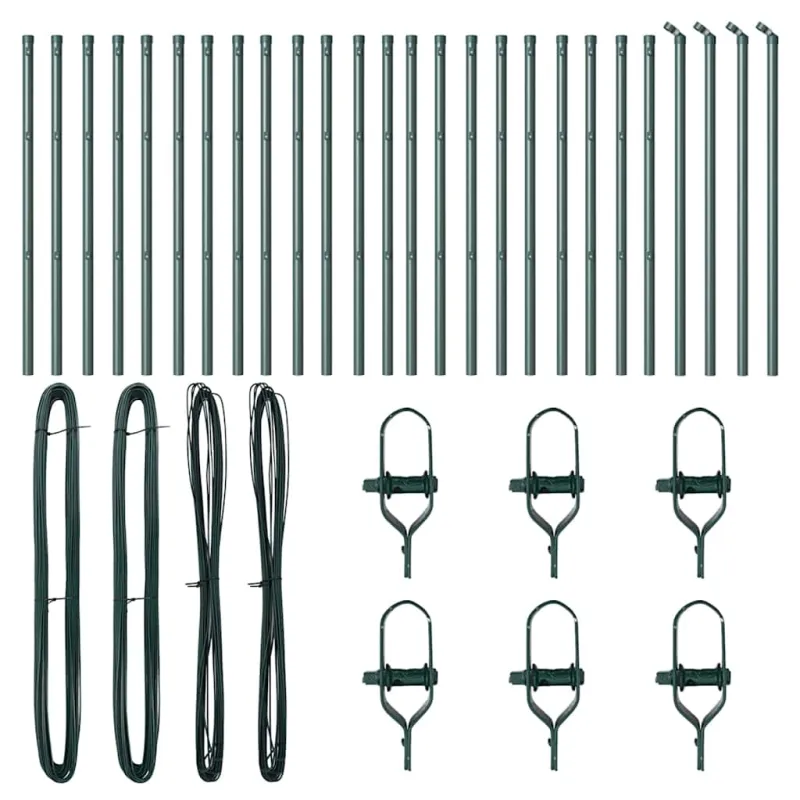 Įmontuotas tvoros stulpas 26 pcs Žalia