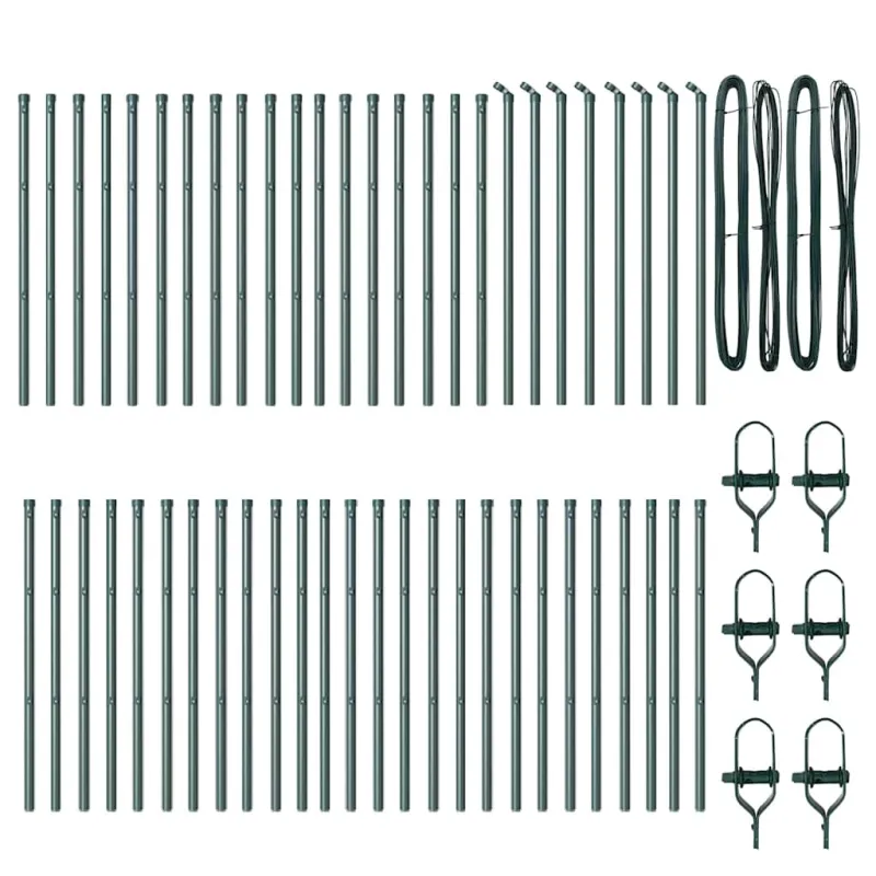 Įmontuotas tvoros stulpas 52 pcs Žalia