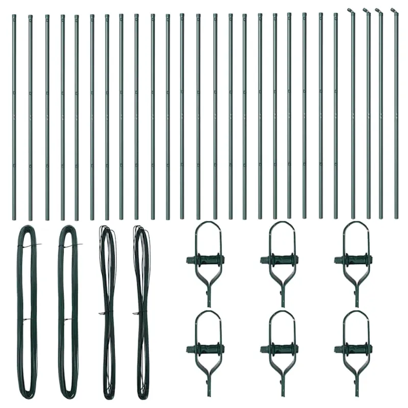 Įmontuotas tvoros stulpas 26 pcs Žalia