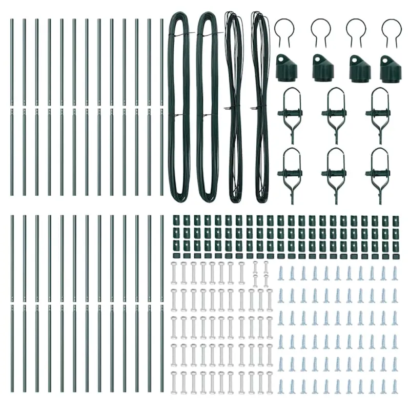 Įmontuotas tvoros stulpas 26 pcs Žalia