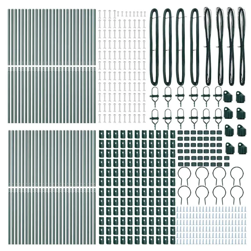 Įmontuotas tvoros stulpas 52 pcs Žalia