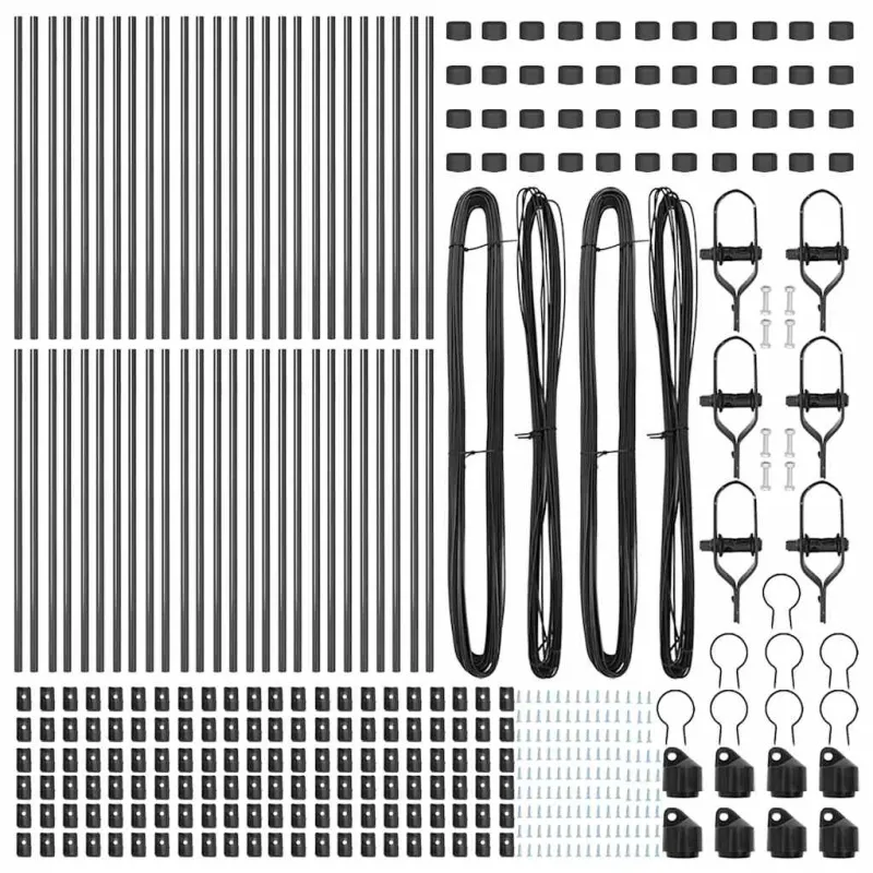 Įmontuotas tvoros stulpas 52 pcs Pilka