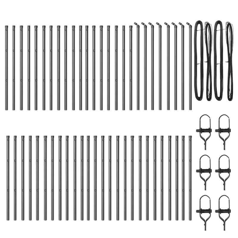 Įmontuotas tvoros stulpas 52 pcs Pilka