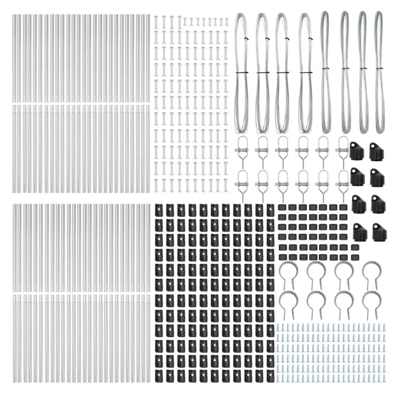 Įmontuotas tvoros stulpas 52 pcs Sidabrinė