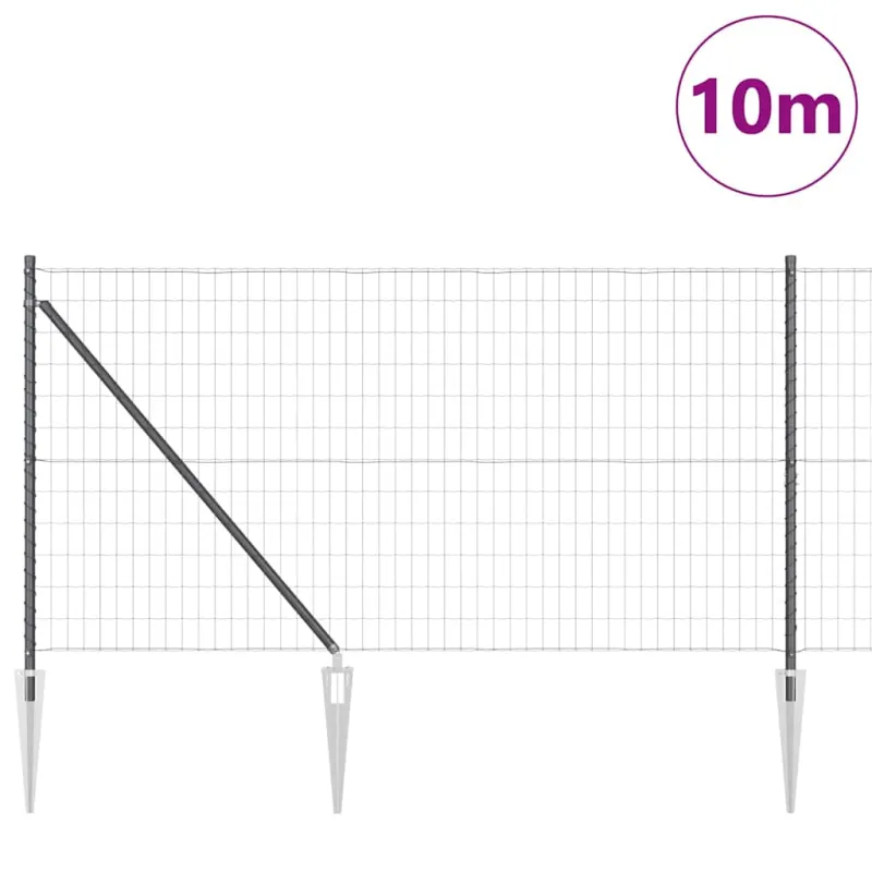 Suvirintas vielinis tvoras su smailiais galais 10 x 1 m (P x A)