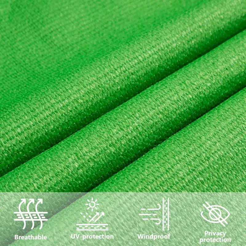 Uždanga nuo saulės, šviesiai žalia, 6x7m, HDPE, 160g/m²