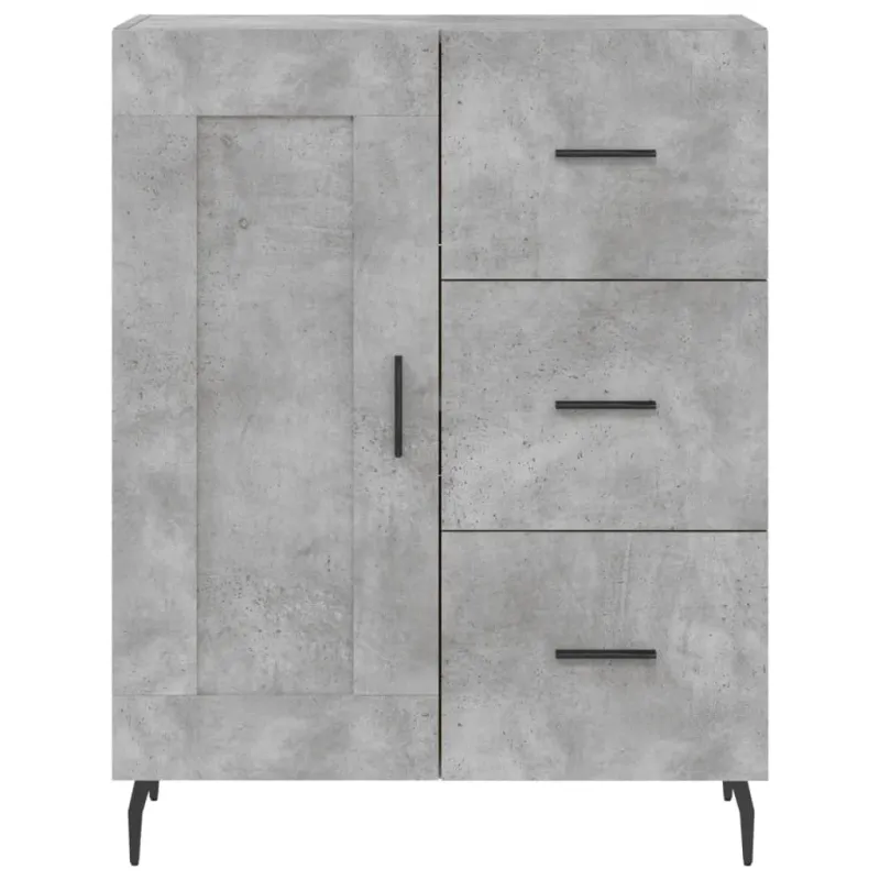 Komoda, betono pilkos spalvos, 69,5x34x180cm, apdirbta mediena