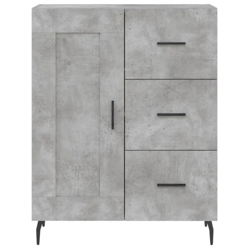 Komoda, betono pilkos spalvos, 69,5x34x180cm, apdirbta mediena