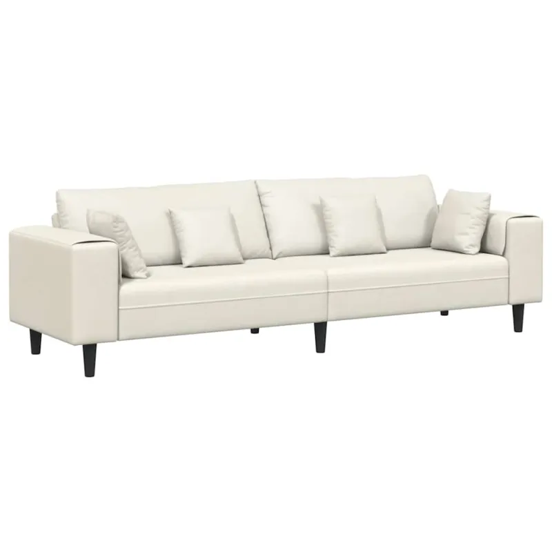 Sofa Kreminė 250 x 77 x 76 cm Aksomas
