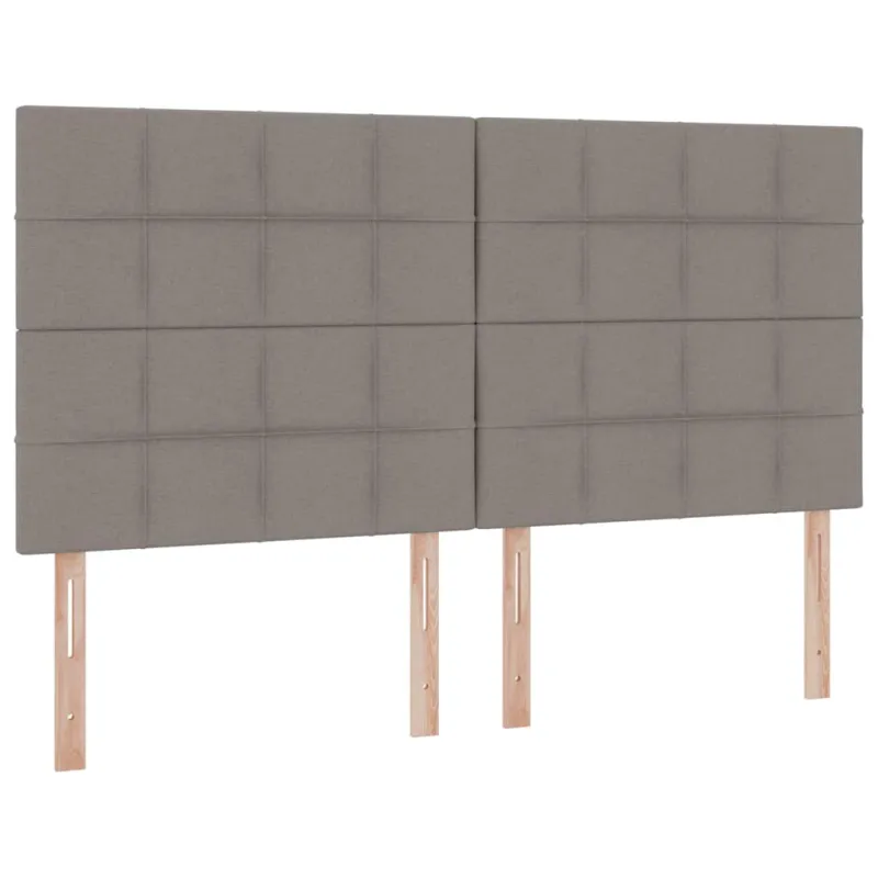 LED saugojimo lova su čiužiniu Taupe 160 x 200 cm Audinys
