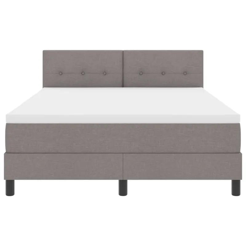 Kiemas lova su čiužiniu su LED Taupe 160 x 200 cm audinys
