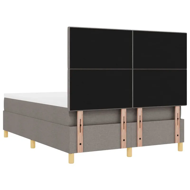 LED Čiužinio Lova su čiužiniu Taupe 160 x 200 cm audinys