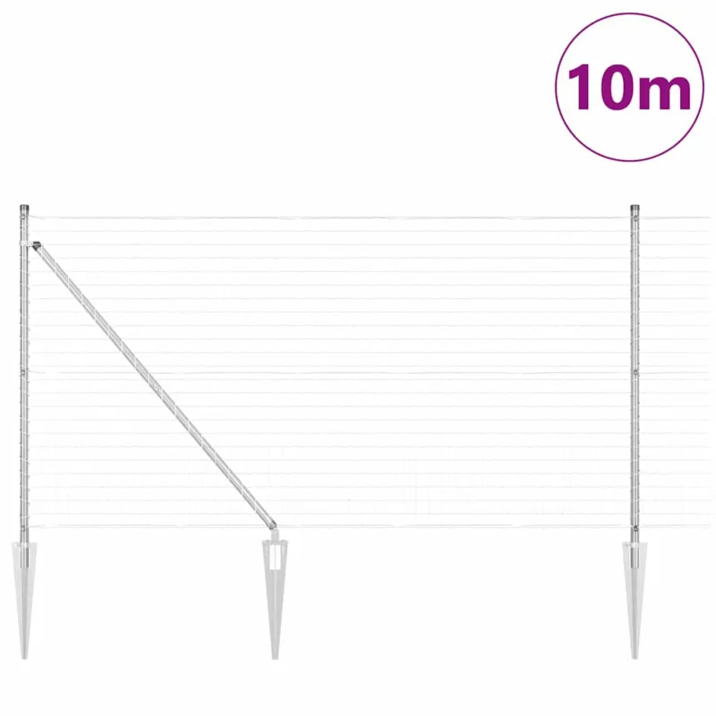 Suvirintas vielinis tvoras su smailiais galais 10 x 1 m (P x A)