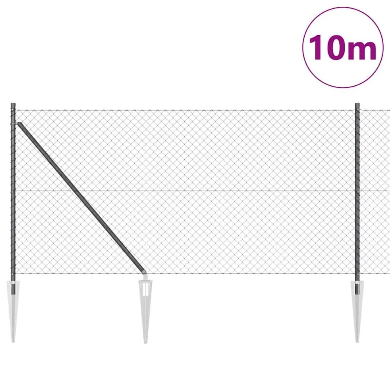 Suvirintas vielinis tvoras su smailiais galais 10 x 1 m (P x A)